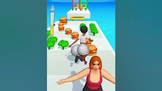 Twerk burger girl eat burger|| Twerk run 3d android games #twerk/ girl #status #short