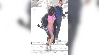 Kim Kardasdian In Bikini For Skims Swim