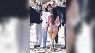 Kim Kardasdian In Bikini For Skims Swim