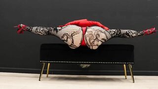 YOGA ART IN RED HEELS