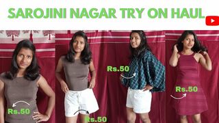 Sarojini Nagar only ₹50 try on haul # Sarojini Nagar shopping # trending