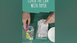 How to use empty PVA glue cans - DIY flexible organizer idea #SHORTS