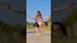 girls yoga vs boys yoga handstand balance #shorts #vs#fitness #explore #viral #trending #challenge