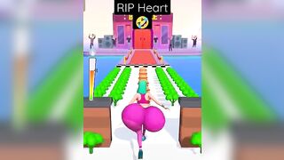 RIP Heart!???? in play twerk race 3d game a woman becomes fat by eating burgers!???? funny shorts ????