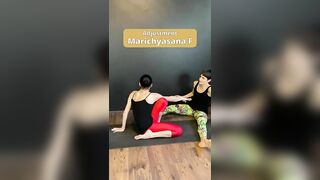 Marichyasana F • Adjustment • Simona Brusoni • Drishti Ashtanga Yoga Studio