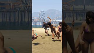 Micheal Revenge On Beach Bikinis Run Away