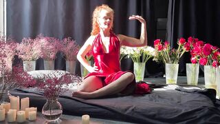 Home workout and stretching in Dress 6