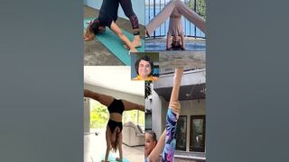 Yoga Handstand Stretching Exercise #fitnessreactionguru #fitness #shorts #youtubeshorts