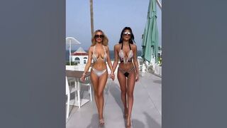 Super Sexy Girls In Hot Bikinis With Sparkling Strass