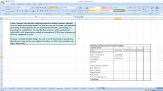 Fallon Company uses flexible budgets to control its selling expenses. Monthly sales are expected