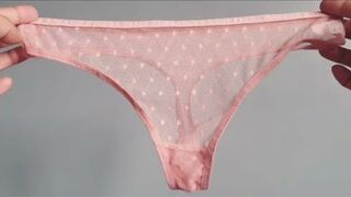 Try On Haul | Tiny See Through Lingerie G string Transparent Thong Panty Haul #007