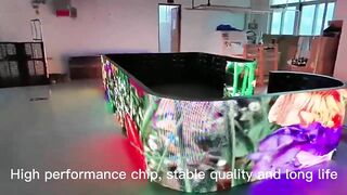 Indoor and outdoor high-definition full-color flexible LED screen