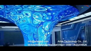 Creative beauty of flexible curve LED display screen in art museum Curving LED video screen soft cur