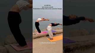 Surya namaskar for beginners weight loss & stretching for yoga flexibility#youtubeshorts #viral ????️