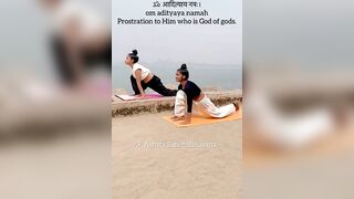 Surya namaskar for beginners weight loss & stretching for yoga flexibility#youtubeshorts #viral ????️