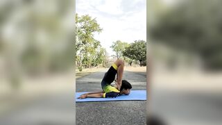 Beautiful morning yoga Asana watch and learn / very flexible little boy /