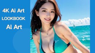 4K Ai Art | Al Art LOOKBOOK | Bikinis, Beautiful Beaches PART 6