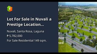 Lot For Sale in Nuvali a Prestige Location Flexible Payment term