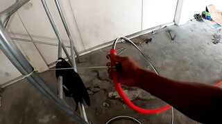 Paano mag pasok Ng wire sa flexible house//#EdwinOsuyostv