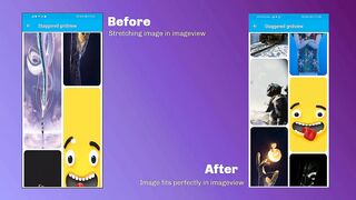 Stop Image from stretching in staggered gridview #therightway #sketchware #appdesign #appdevelopment