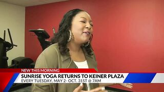 Sunrise Yoga returns to Kiener Plaza starting Tuesday, May 2