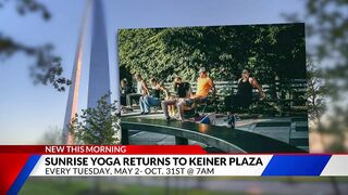 Sunrise Yoga returns to Kiener Plaza starting Tuesday, May 2