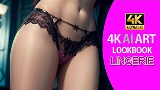 [4K LookBook] Living Alone Diaries | Photoshoot day, Black Pink, Lingerie Underwear 룩북 직캠 AI Art