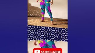 Women's Pop Art Yoga Pants - Roy Lichtenstein Inspired Dahalia Print 001c #shorts #short #shortvideo