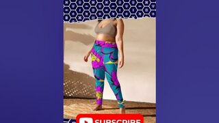 Women's Pop Art Yoga Pants - Roy Lichtenstein Inspired Dahalia Print 001d #shorts #short #shortvideo