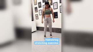 Hamstring stretching exercise