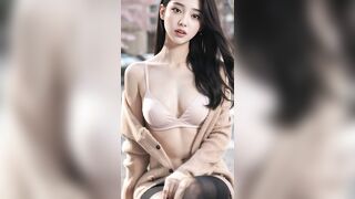 [4k] Lingerie models sit on the streets of Japan / AI LOOKBOOK