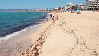 Bikini beach of Mallorca Spain Beach, sun, girls Platja de Can Pastilla