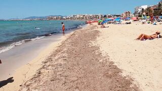 Bikini beach of Mallorca Spain Beach, sun, girls Platja de Can Pastilla