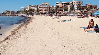 Bikini beach of Mallorca Spain Beach, sun, girls Platja de Can Pastilla