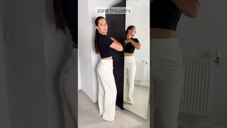 viral zara trousers autumn try on haul #shorts #fashion #zara #zarahaul #viralfashion