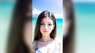 [ 4k AI Art ] Women in blue bikinis???? [ ai lookbook ]