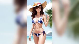 [4K] AI ART LOOKBOOK Hotter on a day like today????????bikinis and Bera dresses#063 #aiartbook