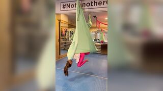 Have you tried #aerial #yoga for #flexibility? #shorts