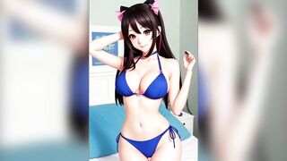 Bikini Lookbook Anime Edition # 1 | Cute AI Art Anime Lookbook in Bikinis