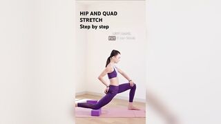 Flexible Hips and Strong Butt‼️#stretchingtips #hipflexibility #hipflexorstretch #quadstretches