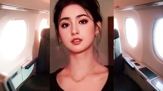 AI Art Girl,4k,Beautiful Model Airplane Lingerie Photoshoot/ Inflight Lookbook/Plane Series #5