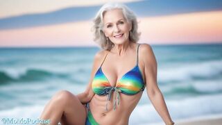 Natural Old Women Over 55????Discover the Secrets of Cozy Elegance Bikini!????Age is Just a Number????