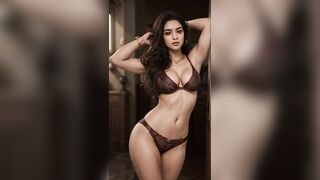 [4K] indian sexy lingerie Lookbook - Al Model Manushi and ODI ranking