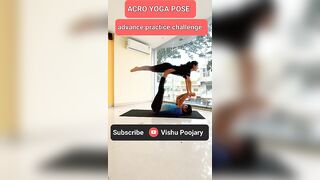 Acro Yoga Pose challenge #vishupoojary #shorts #yogalife #viral #shortsvideo #india