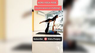 Acro Yoga Pose challenge #vishupoojary #shorts #yogalife #viral #shortsvideo #india