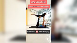 Acro Yoga Pose challenge #vishupoojary #shorts #yogalife #viral #shortsvideo #india