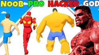 NOOB vs PRO vs HACKER vs GOD in Twerk Race 3D#funnygameplay#unknownboy