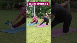 thighs stretching #slim waist #shrots #viral