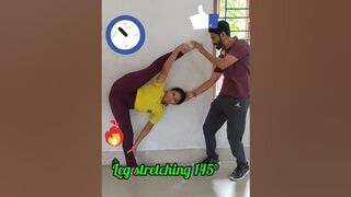 #Leg stretching 145°#leg flexibility ???? #viral #tutorial #subscribe ???? Share Comments ????????.????.