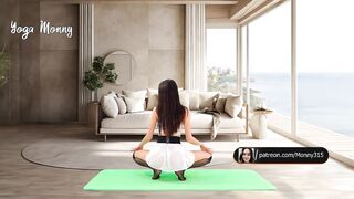 ????Yoga Stretch in a Skirt Home Exercises